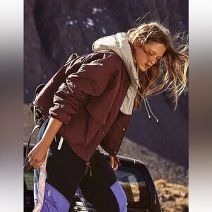 NWT 🍃 FP Free People Movement Off the Bleachers Coaches Jacket - Large